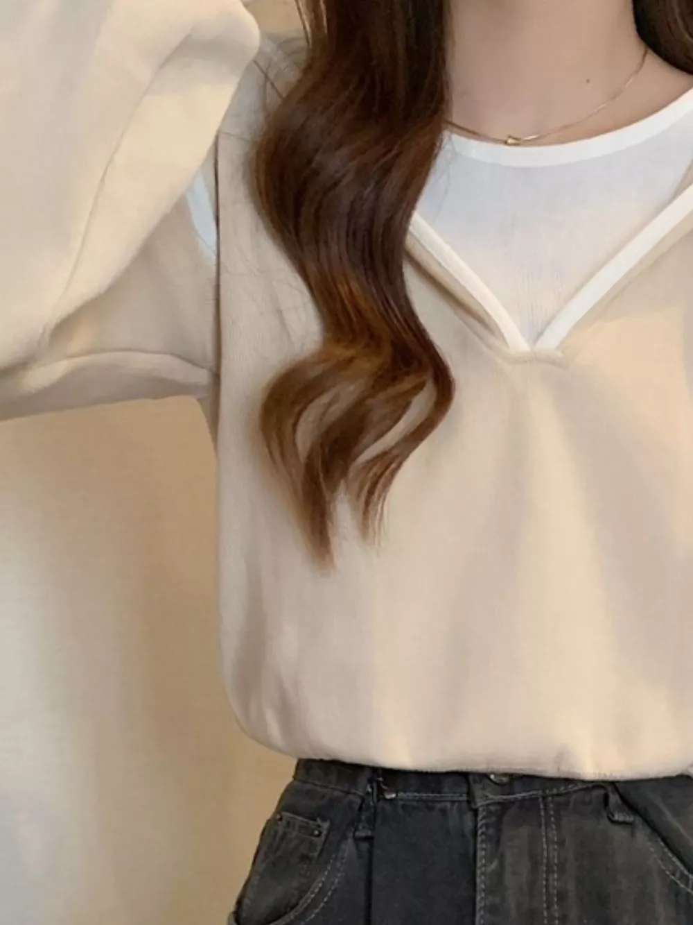 Contrast Trim Hooded Sweater, image 8