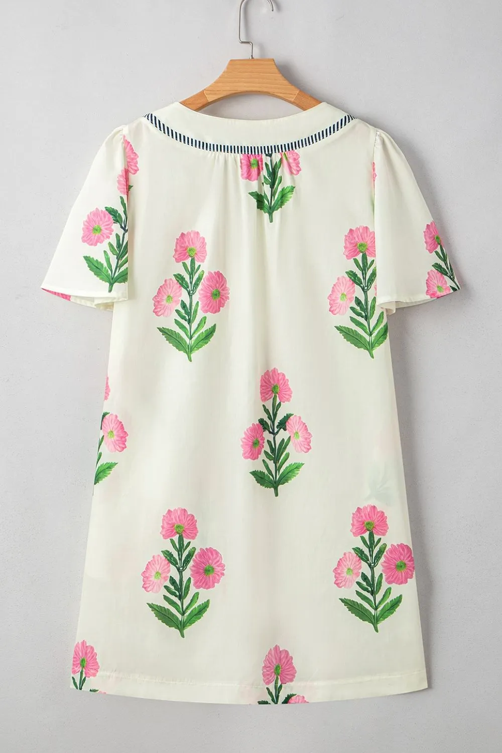 Floral Print Flutter Sleeve Summer Mini Dress, image 9