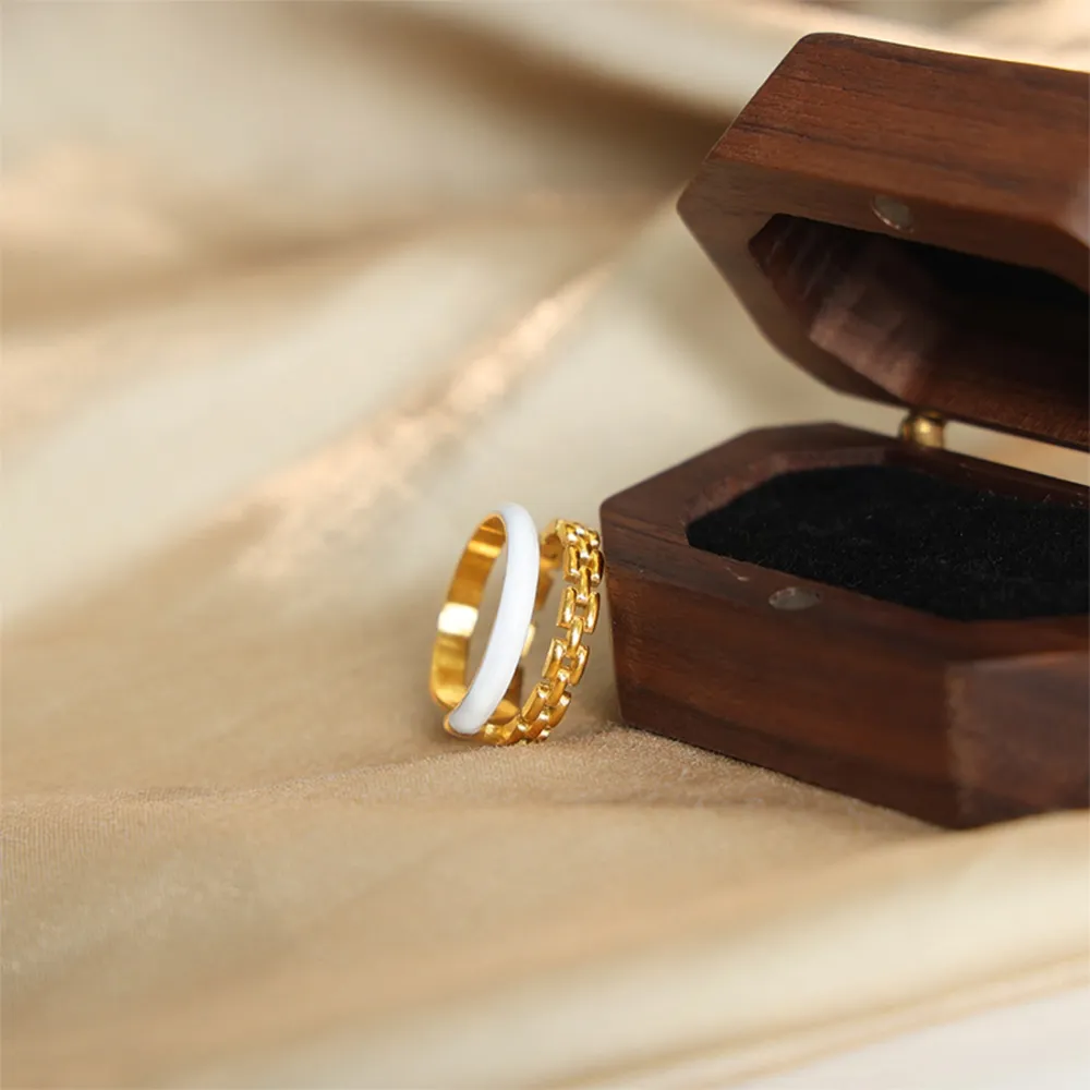 Enamel 18K Gold-Plated Open Ring, image 6