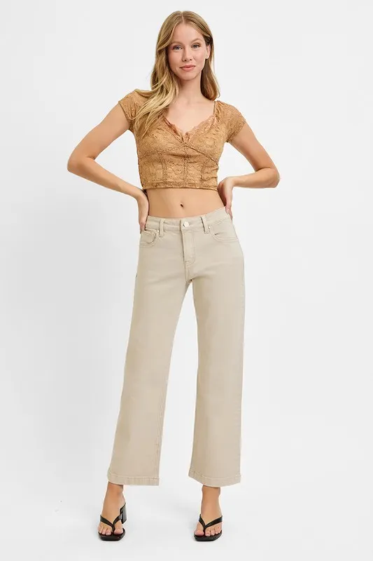 Full Size Tummy Control Mid Rise Ankle Straight Jeans Plus Size, image 4