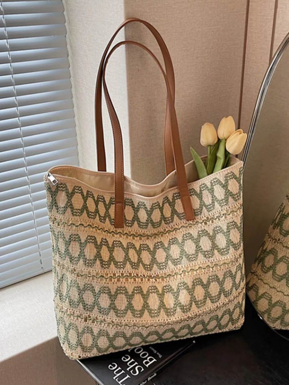 Woven Pattern Shoulder Bag, image 7