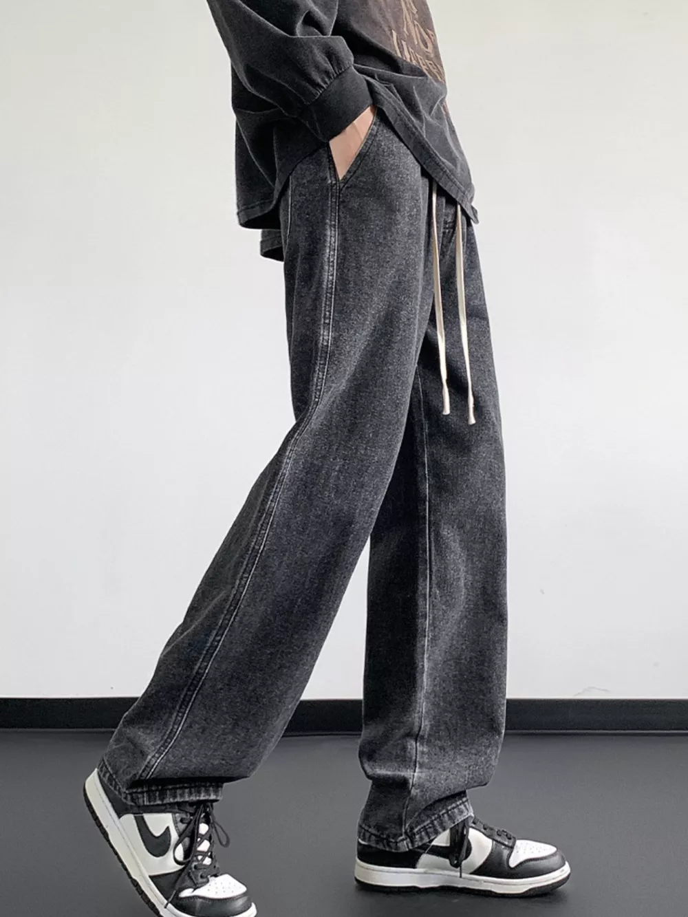 Men's Full Size Wash Loose Fit Jeans Plus Size, image 3