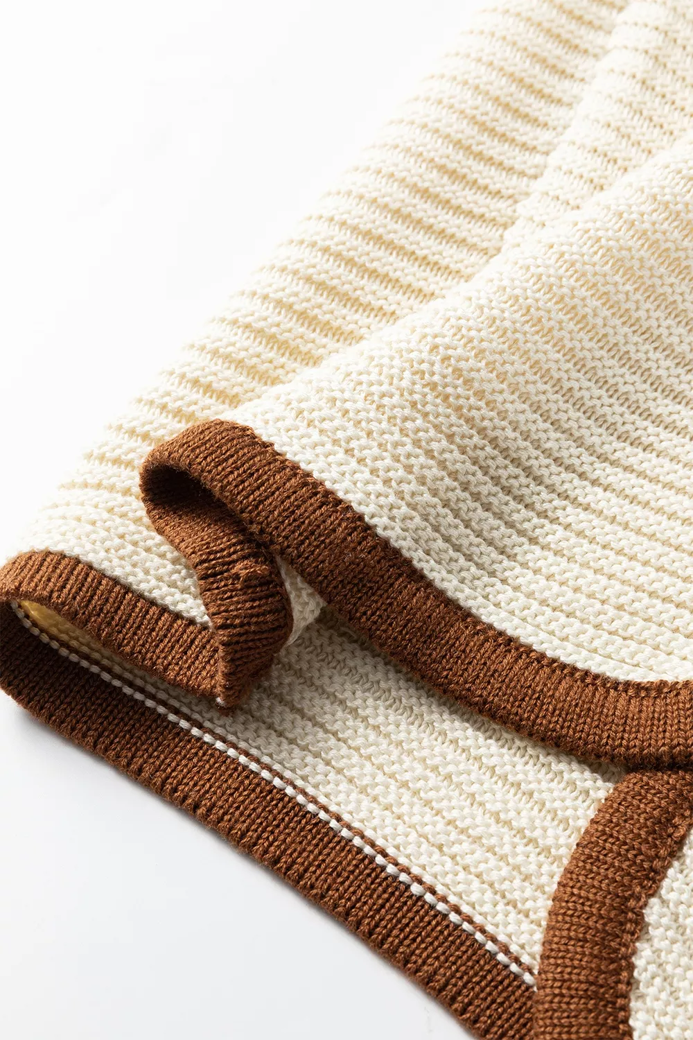 Contrast Trim Tie-Front Sweater Vest, image 12