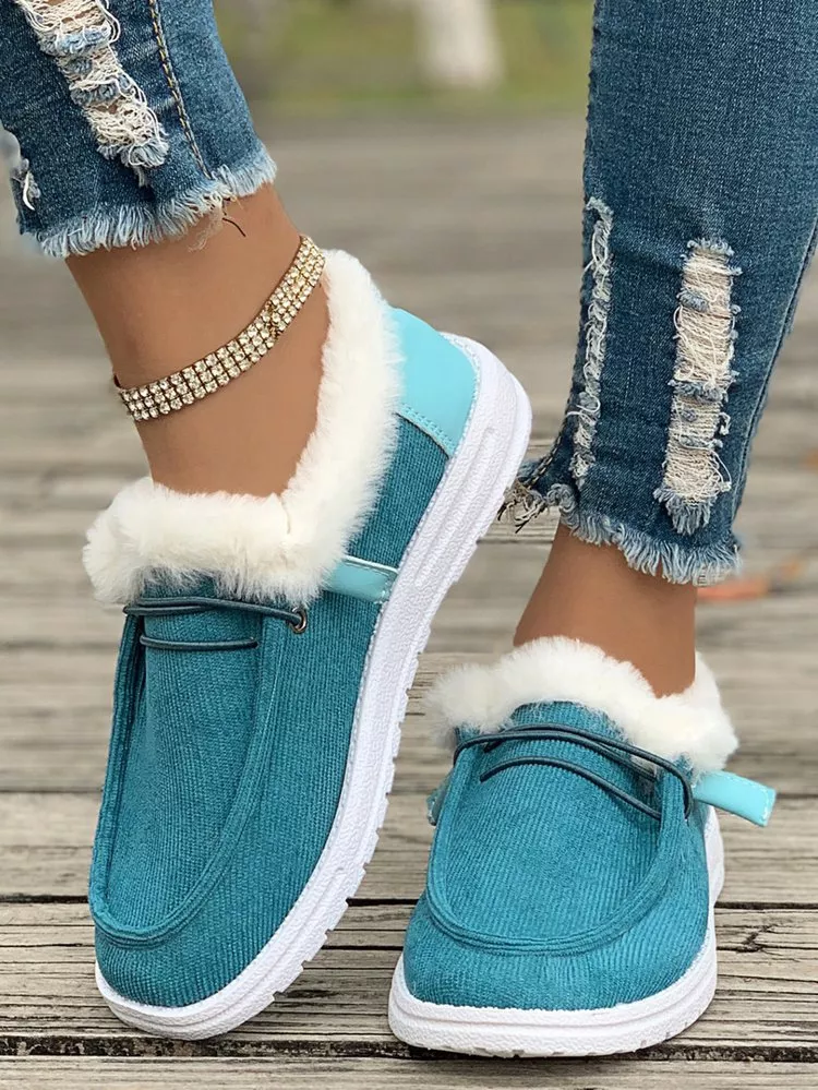 Cozy Plush-Lined Flats Slip-Ons, image 14