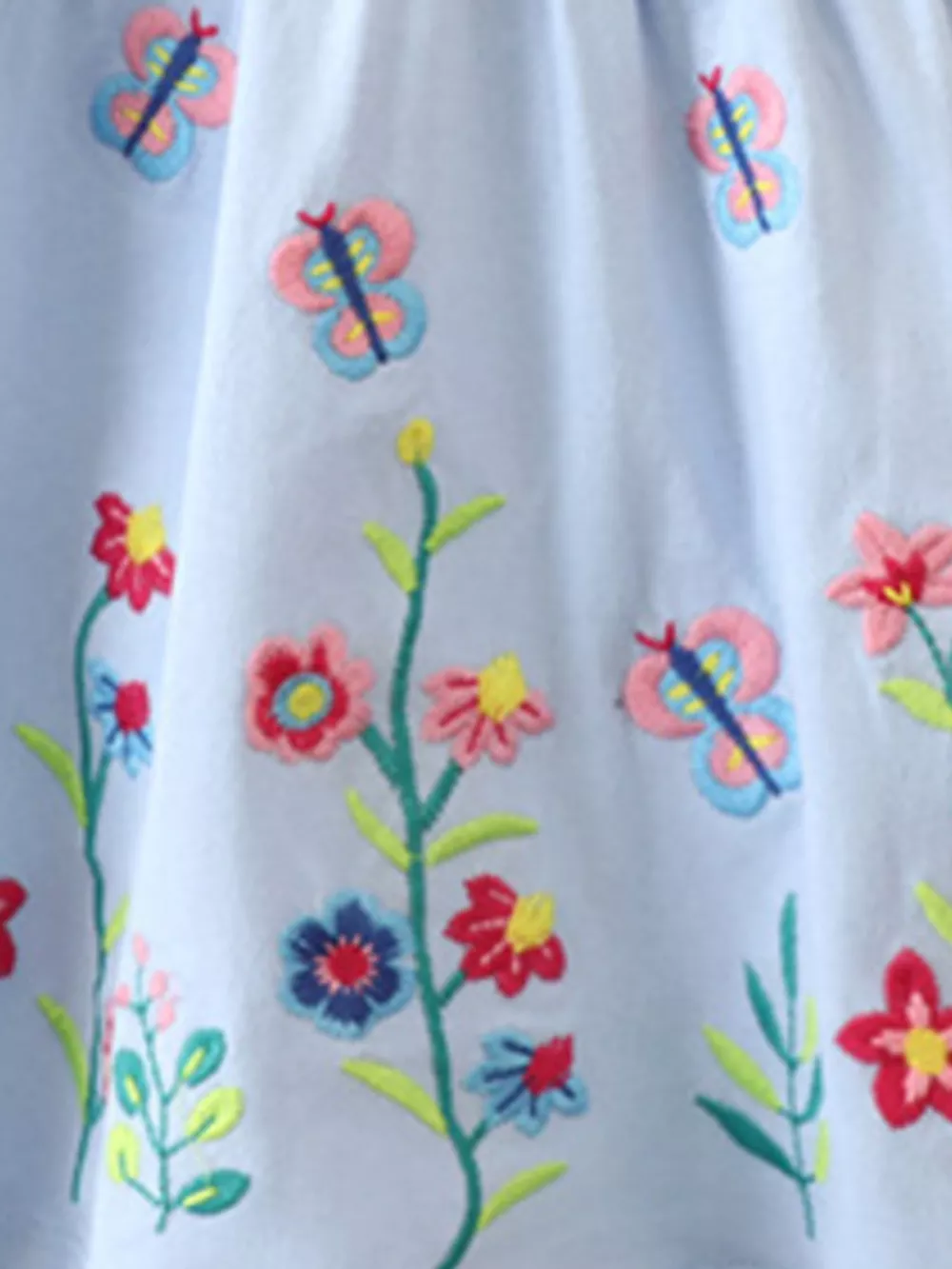 Children's Butterfly Floral Peter Pan Collar Dress, image 2