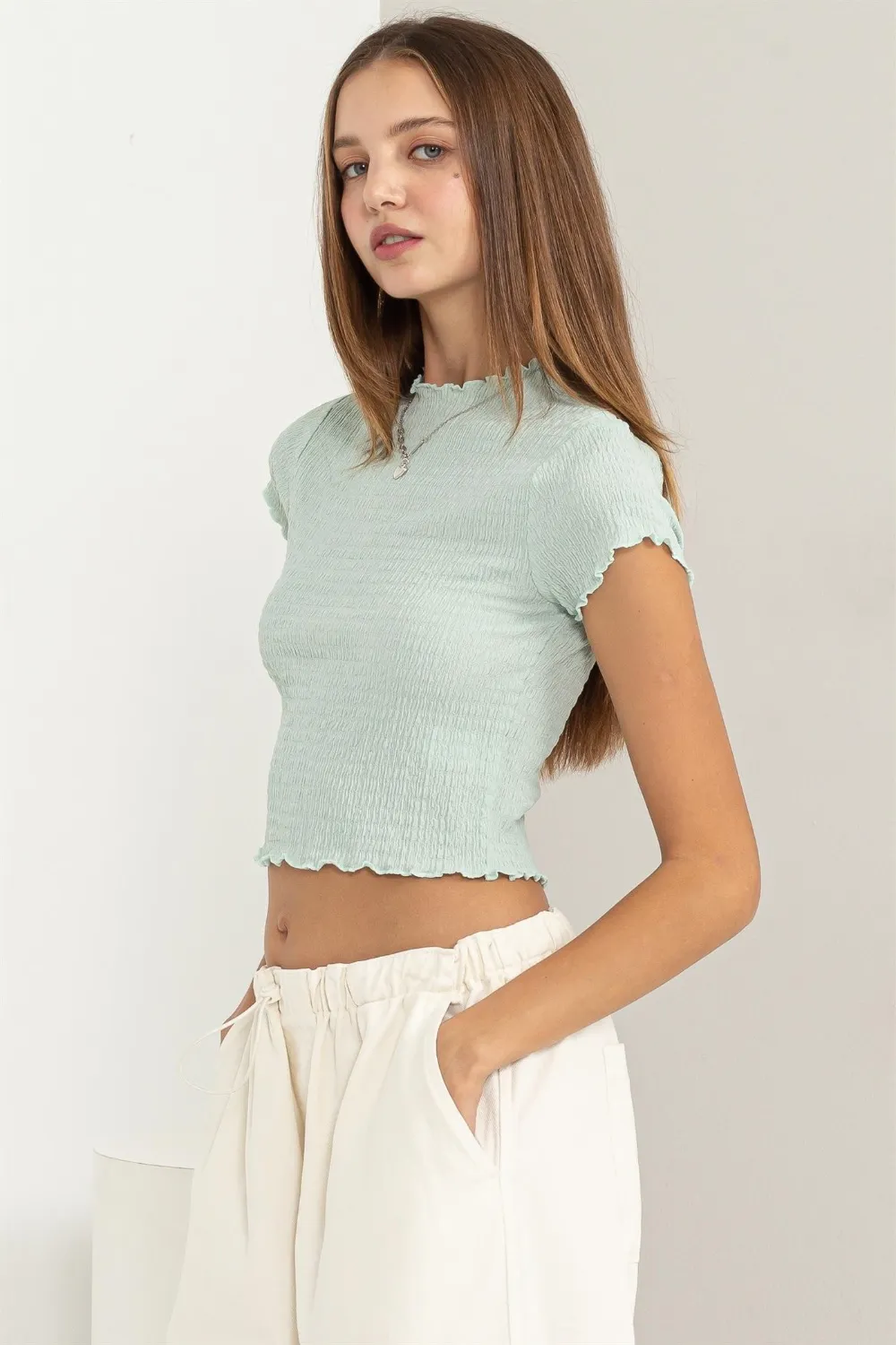 Lettuce Hem Crop Top, image 4