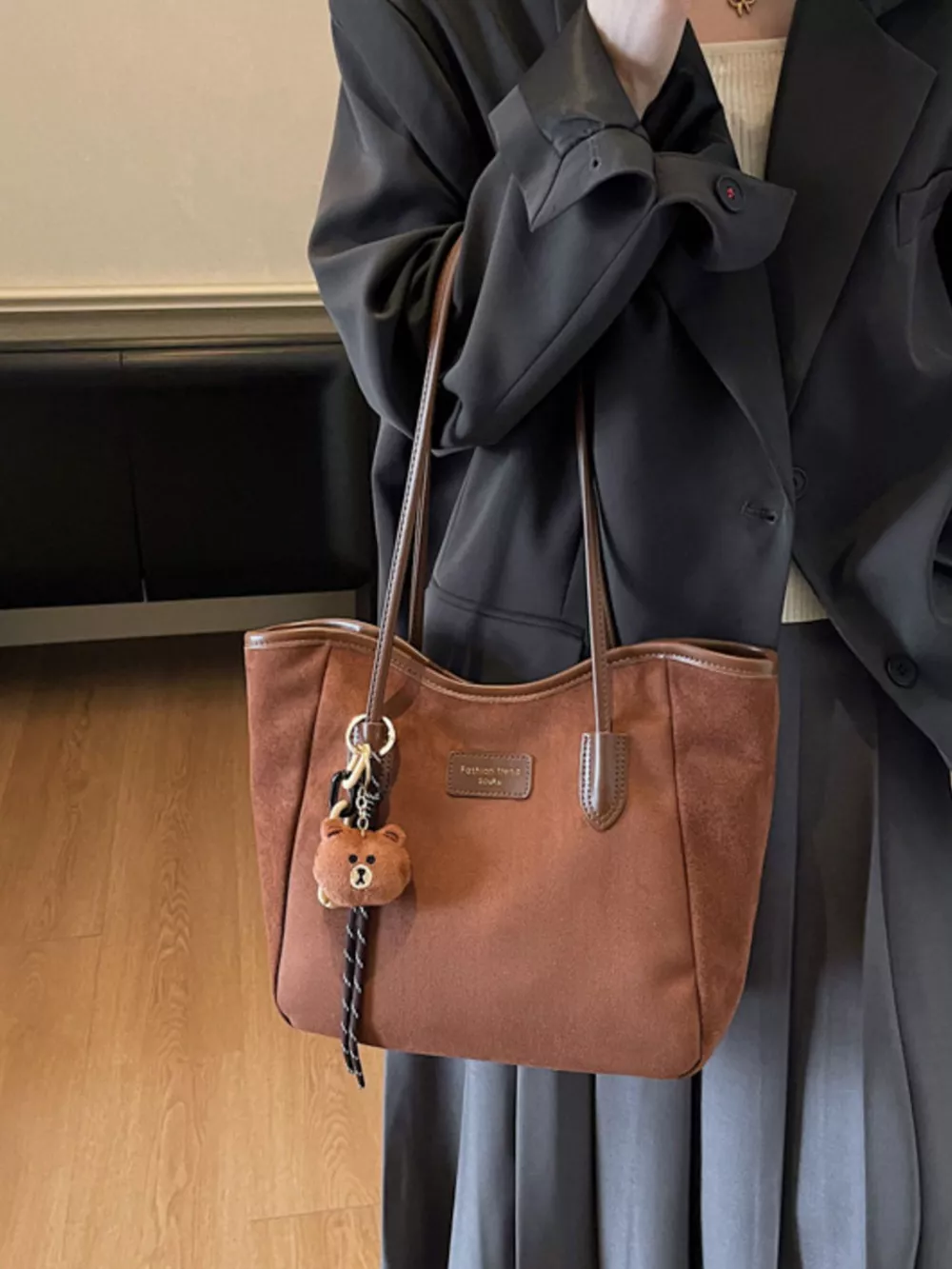 Suede Casual Tote Bag, image 6
