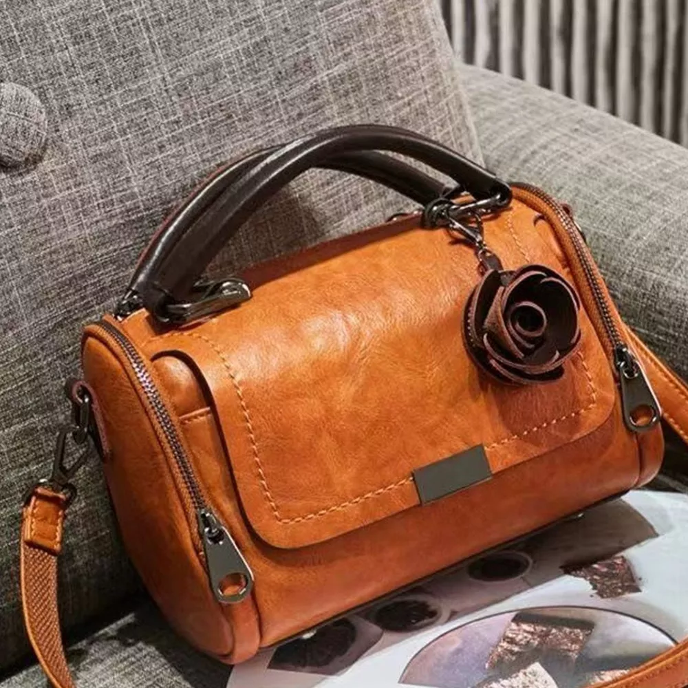 PU Leather Flap Crossbody Bag