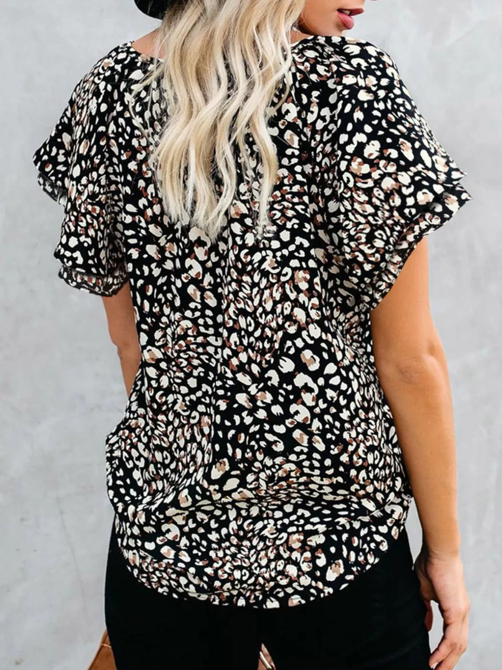 Full Size Floral Print V-Neck Shirt Plus Size, image 9