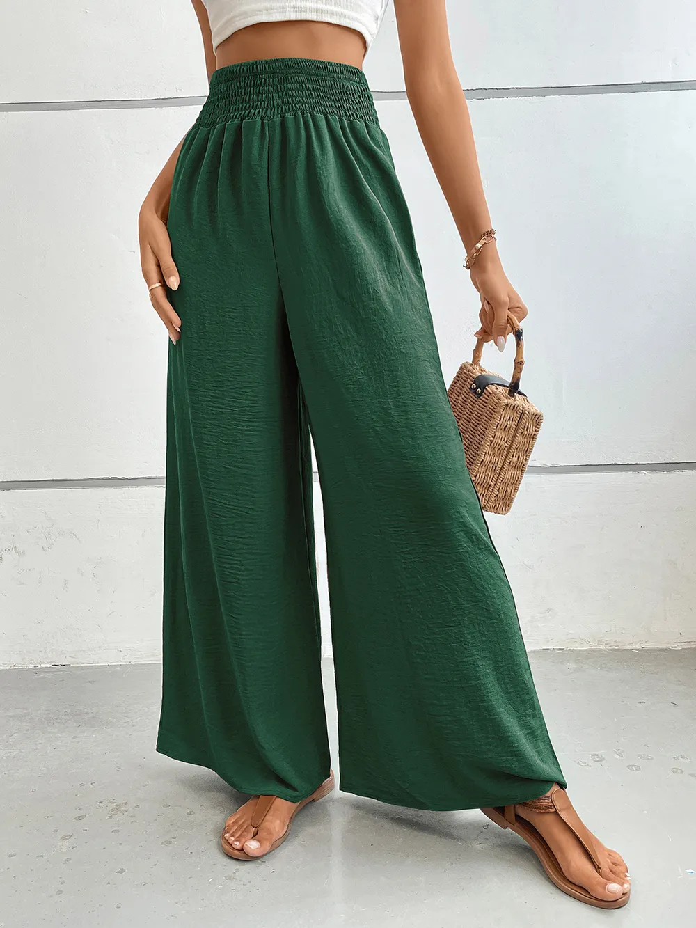 Wide Leg Pants with Pockets, image 17