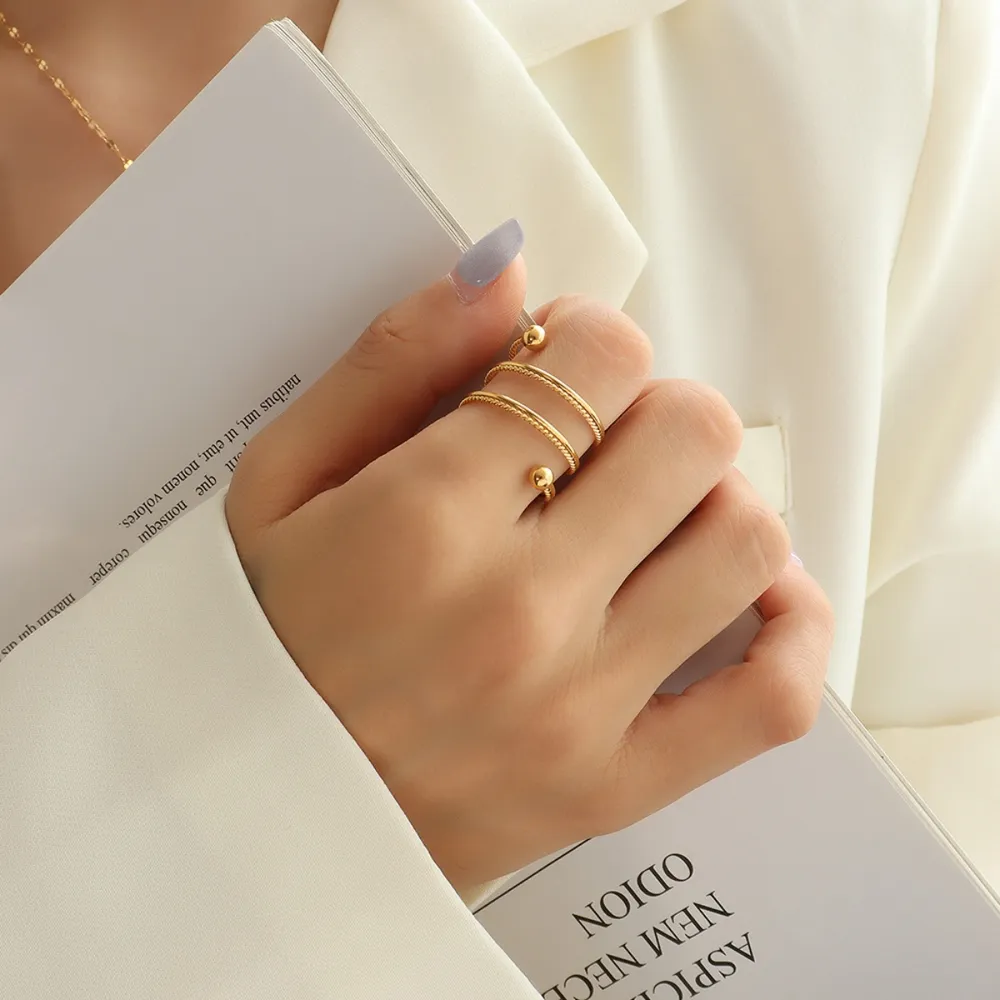 Titanium Steel Wrap Ring, image 5