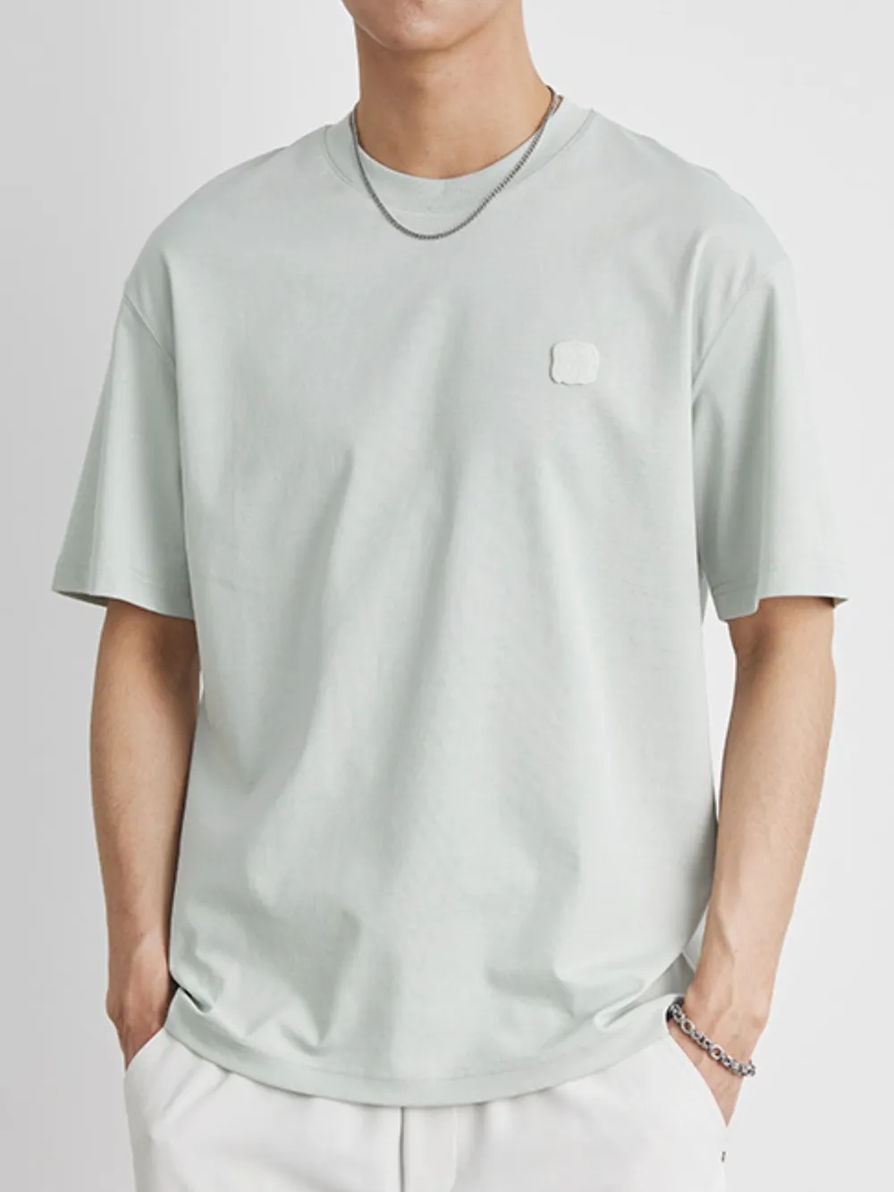 Men's Plus Size Round Neck Short Sleeve T-Shirt, image 2