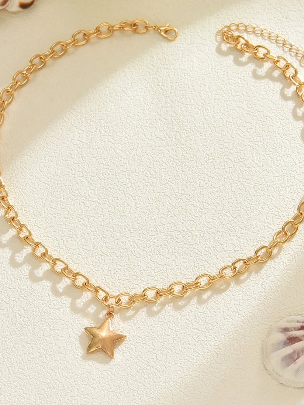 18K Gold-Plated Star Pendant Chain Necklace, image 4