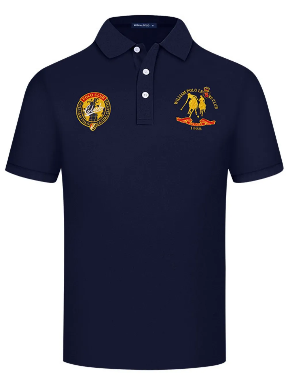 Men's Plus Size Short Sleeve Embroidered Polo, image 3