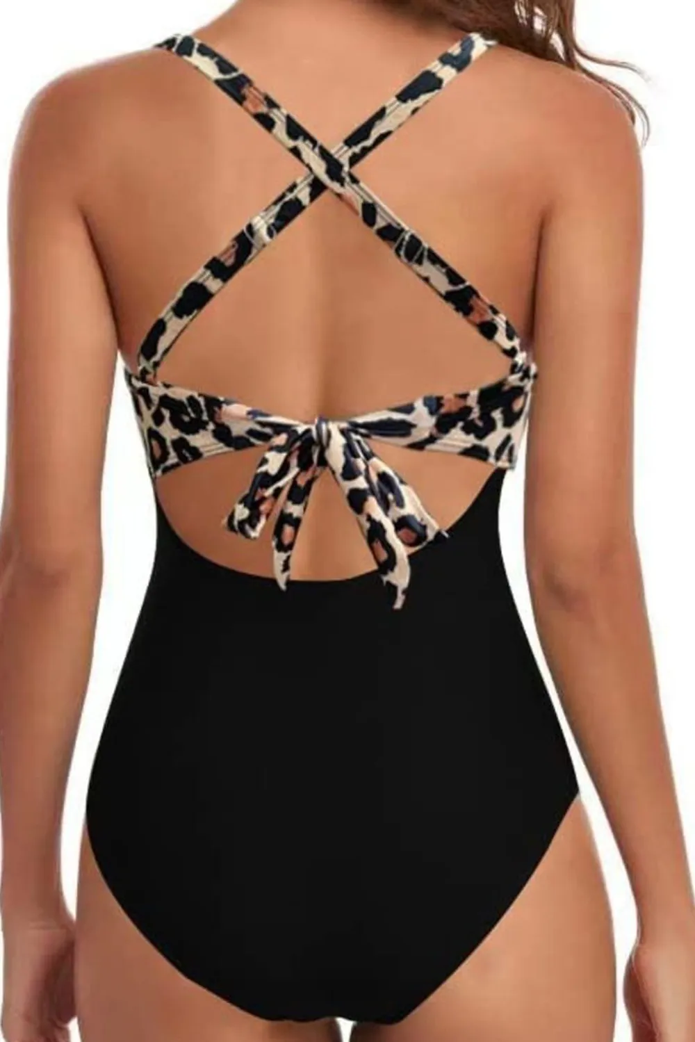 Tied Crisscross Cutout One-Piece Swimwear, image 4