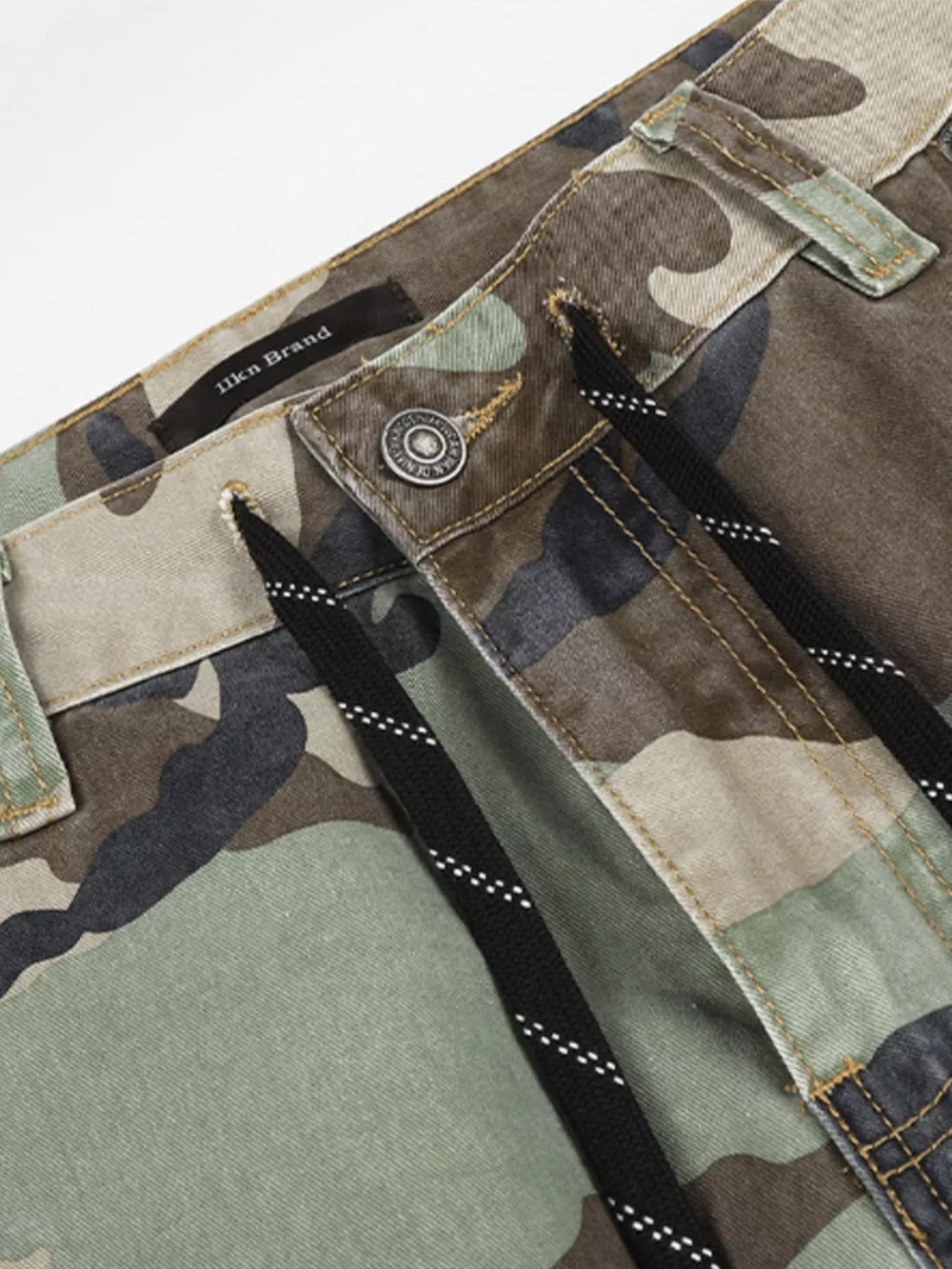 Men's Camouflage Leopard Patchwork Cargo Pants, image 4