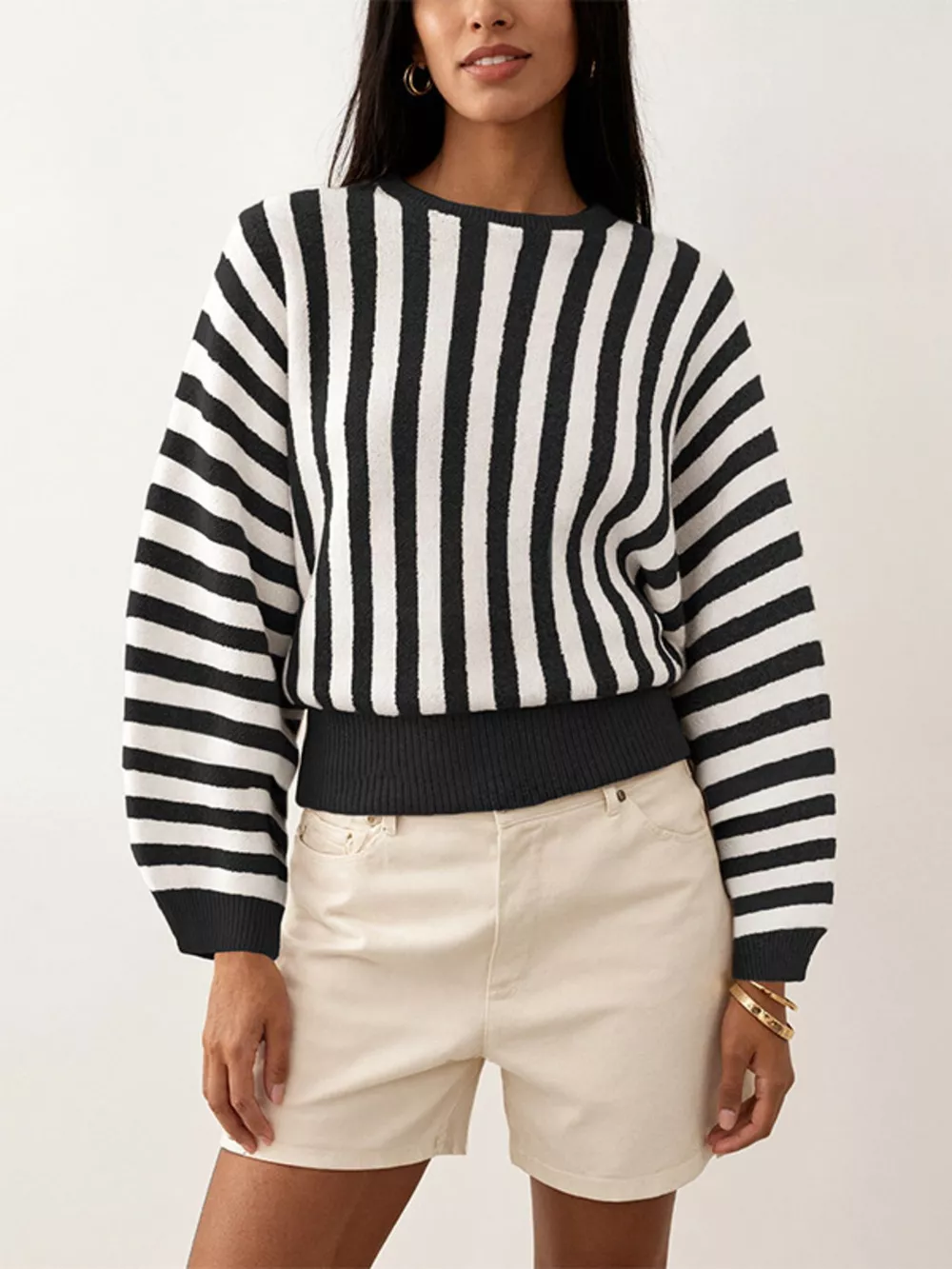 Striped Crew Neck Sweater, image 5
