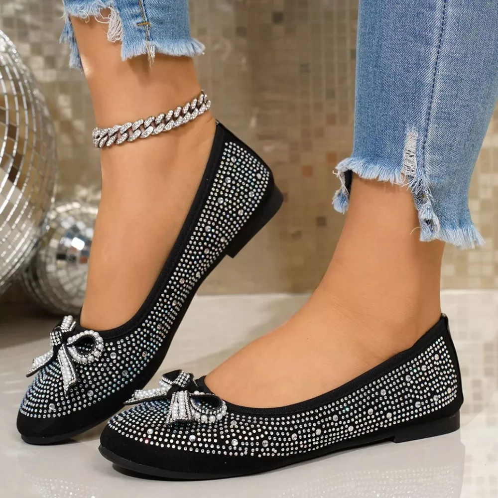 Rhinestone Bow Accent Slip-Ons, image 5