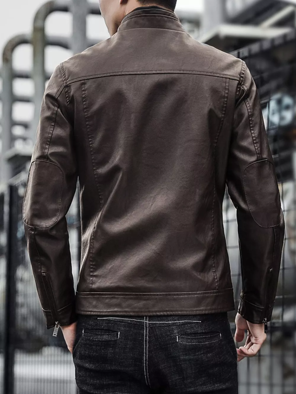 Men's Plus Size Zip Up Long Sleeve Jacket, image 6
