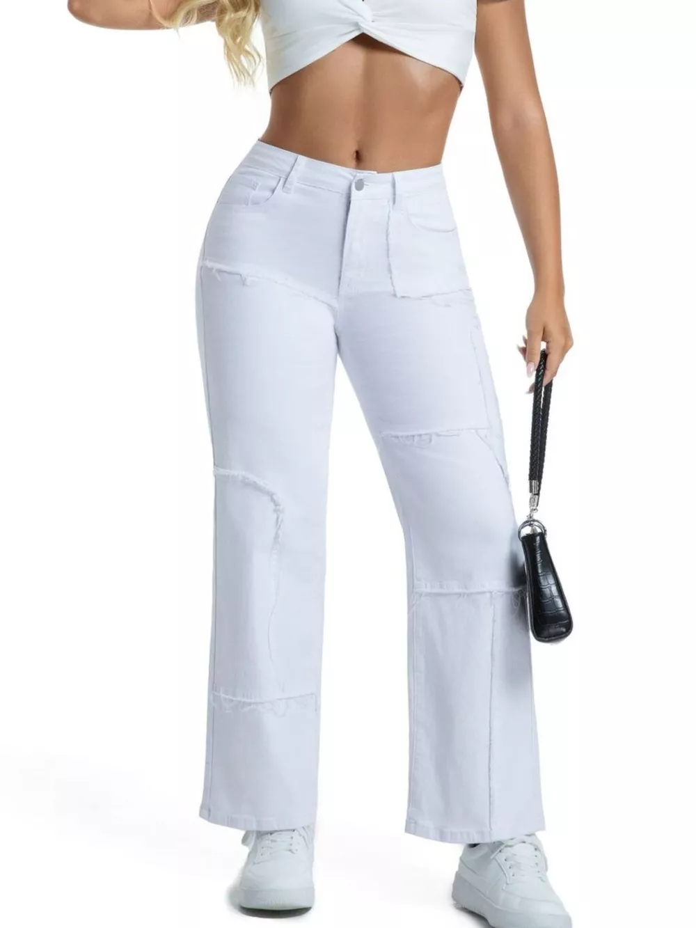 Frayed Edge Straight Leg Jeans, image 18