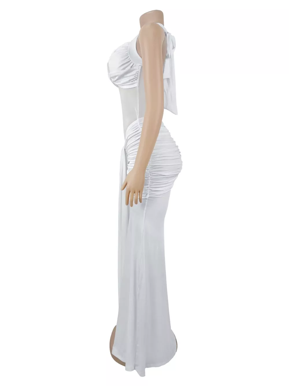 Twisted Front Ruched Bodycon Maxi Dress, image 5