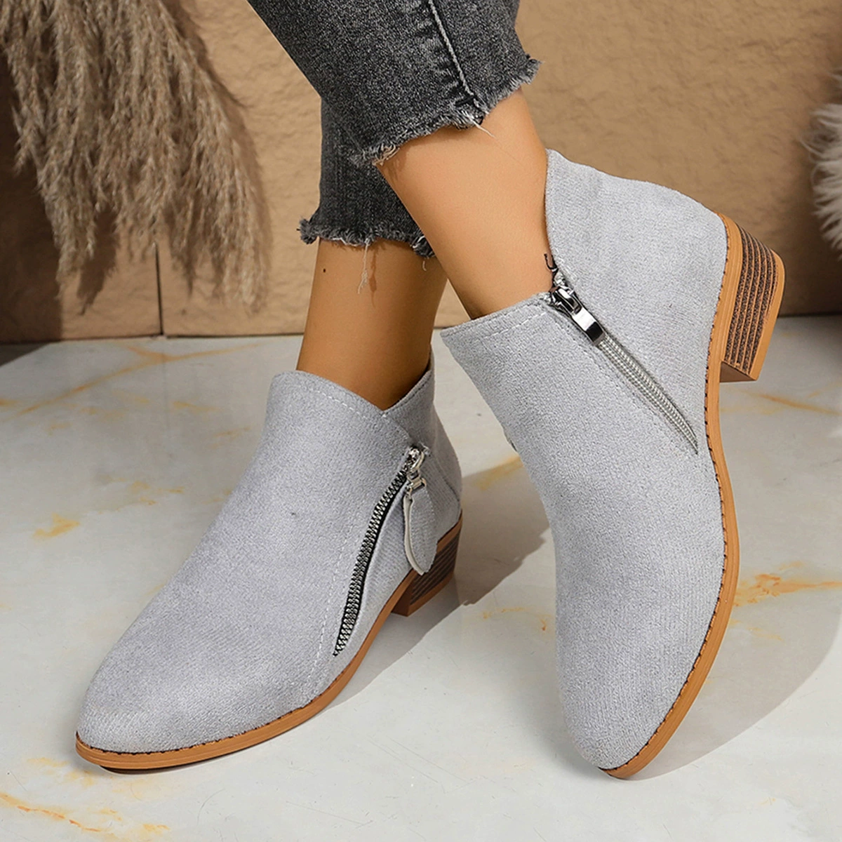 Point Toe Block Heels Boots, image 11