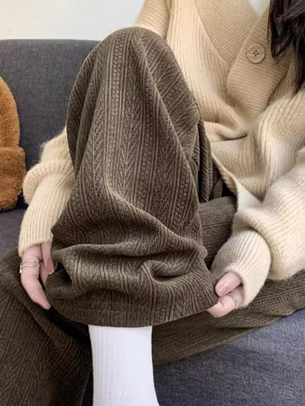 Corduroy Wide-Leg Pants, image 2
