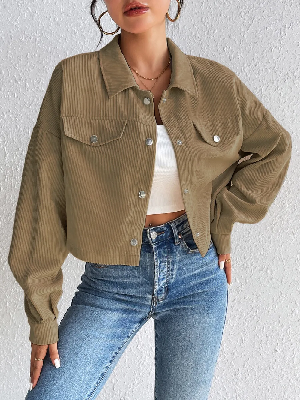 Snap Down Long Sleeve Jacket, image 12