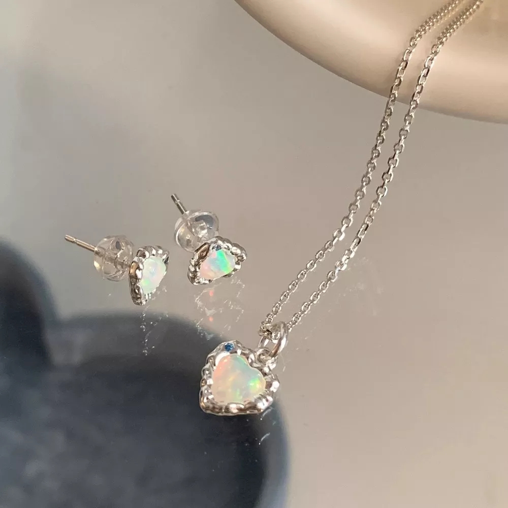 925 Sterling Silver Zircon Heart Necklace, image 6