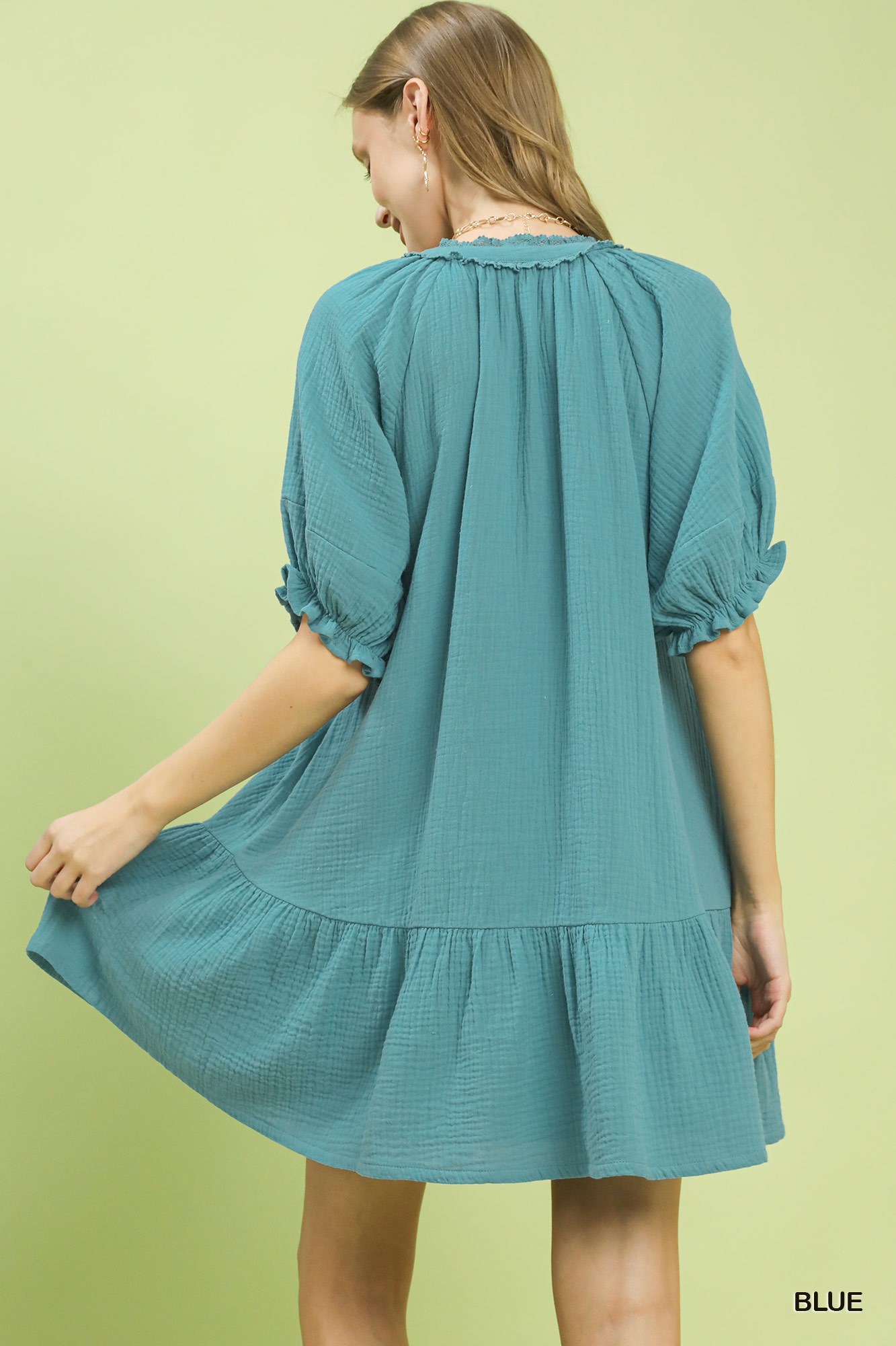 Cotton Gauze Mini Dress, image 3