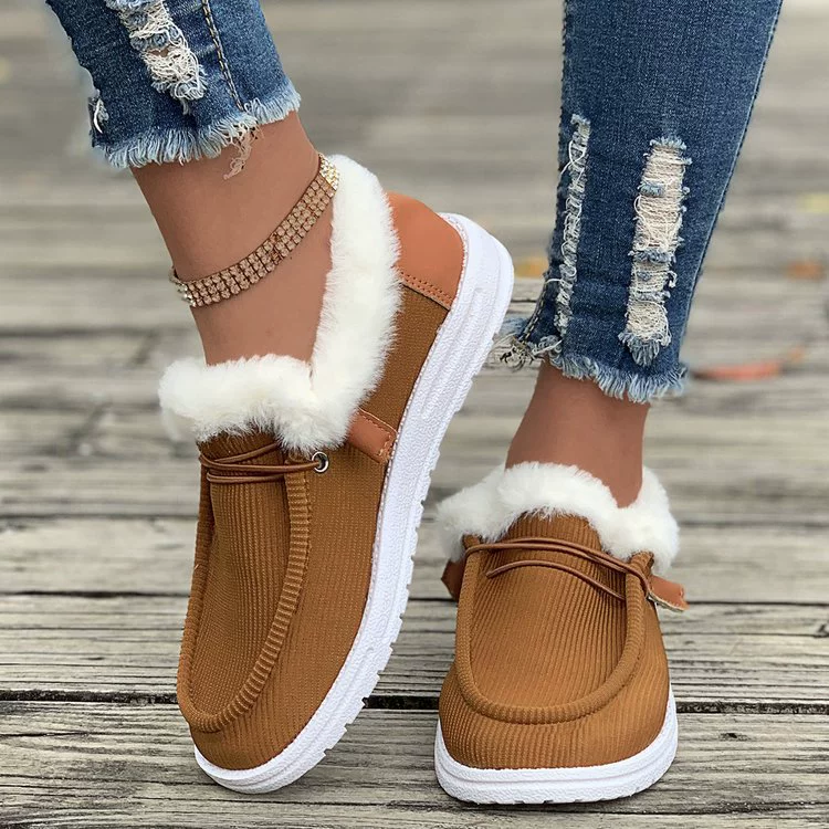 Cozy Plush-Lined Flats Slip-Ons, image 15