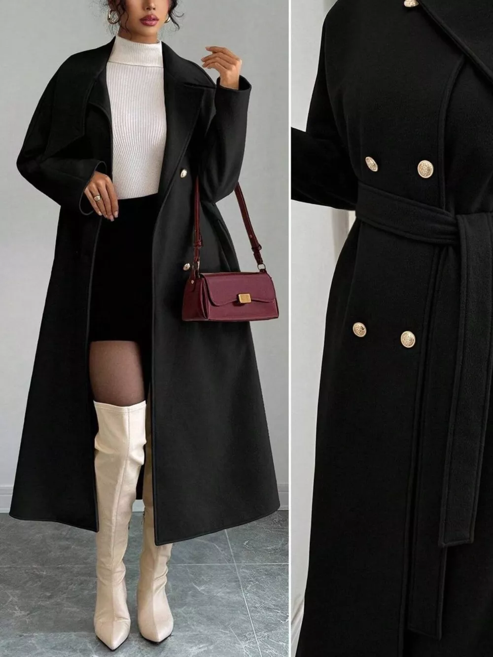 Double-Breasted Longline Coat, image 15