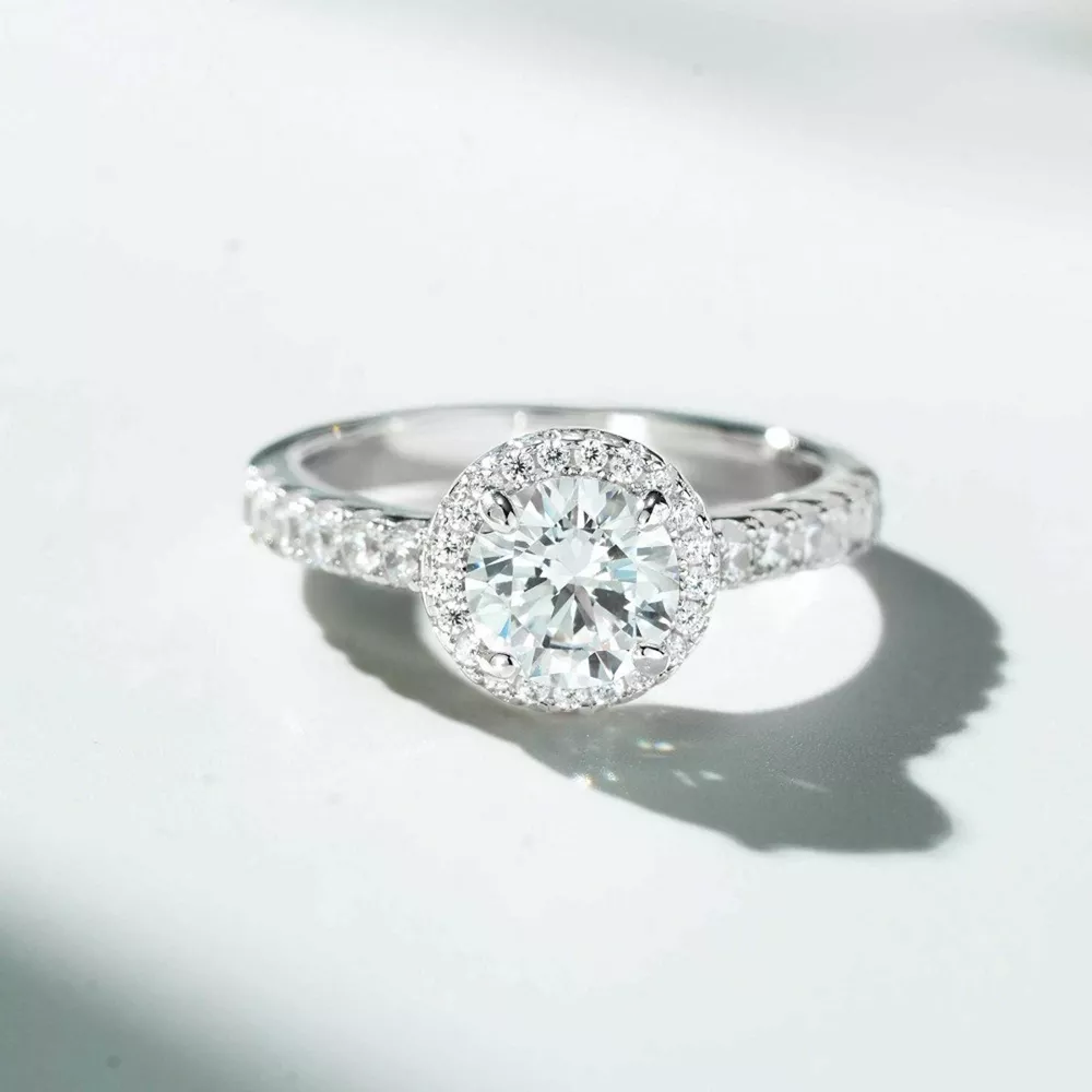 1 Carat 925 Sterling Silver Moissanite Ring