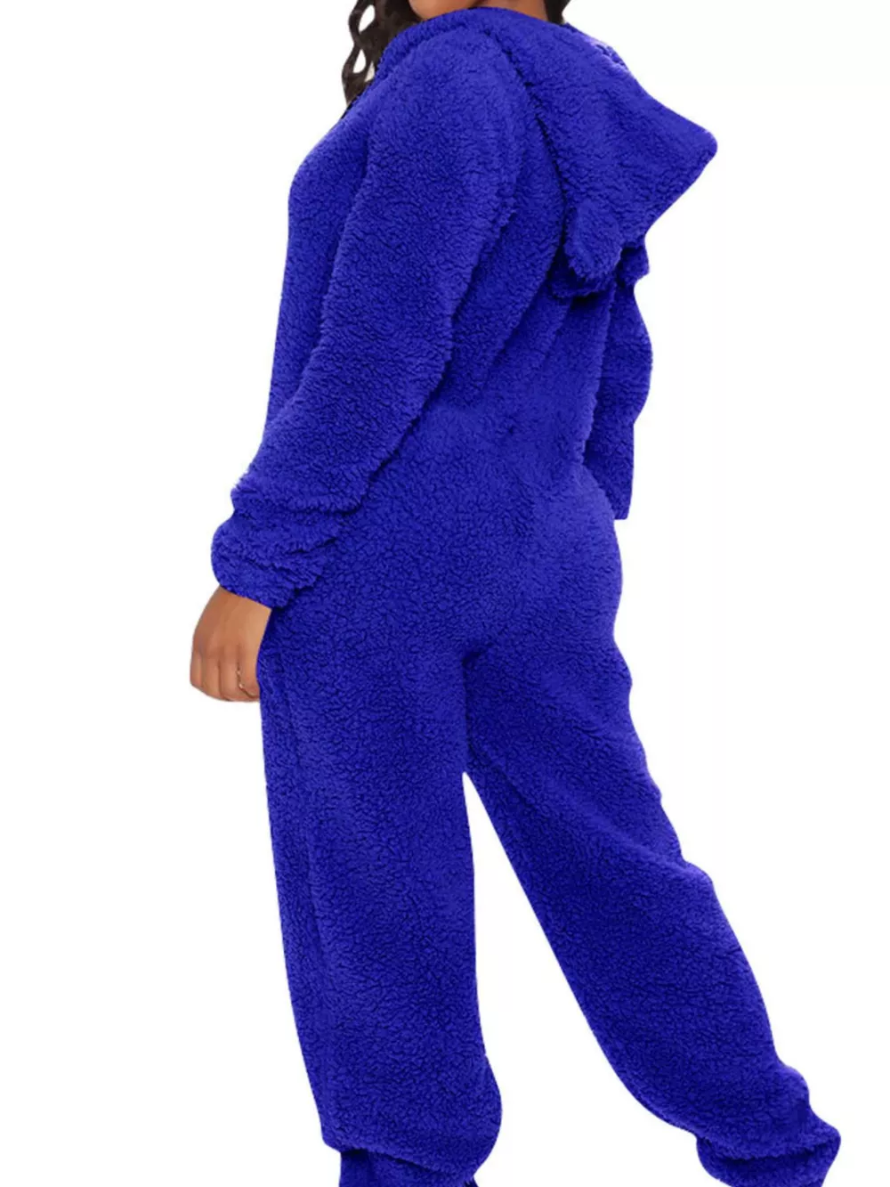 Full Size Fleece Zip-Up Hooded Jumpsuit Plus Size, image 12