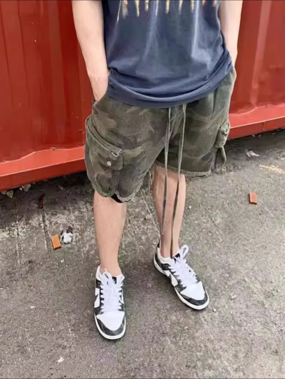 Men's Drawstring Camouflage Shorts, image 4
