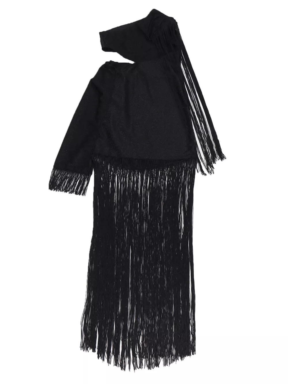 One-Shoulder Cutout Fringe Bodycon Party Dress, image 13