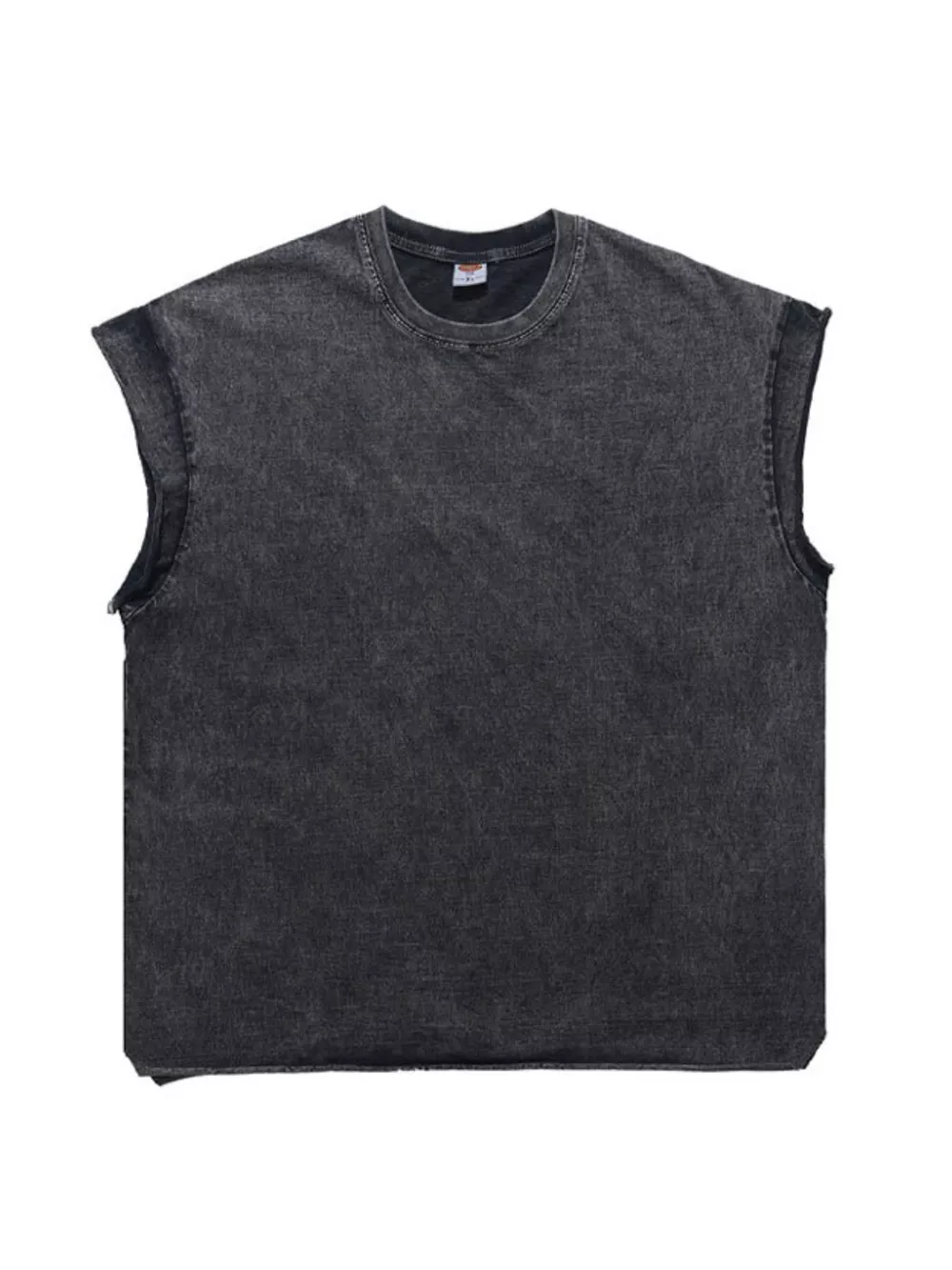 Men's Washed Round Neck Tank, image 4