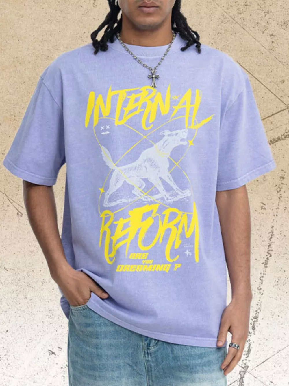 Men's Graphic Short Sleeve Oversized T-Shirt, image 3