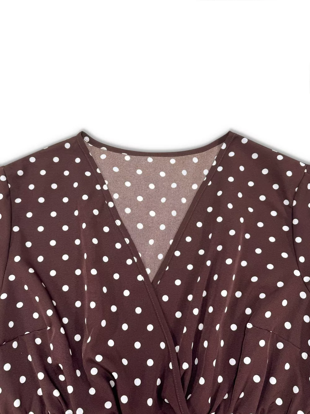 Plus Size Polka Dot Ruffle Hem Mini Dress, image 7