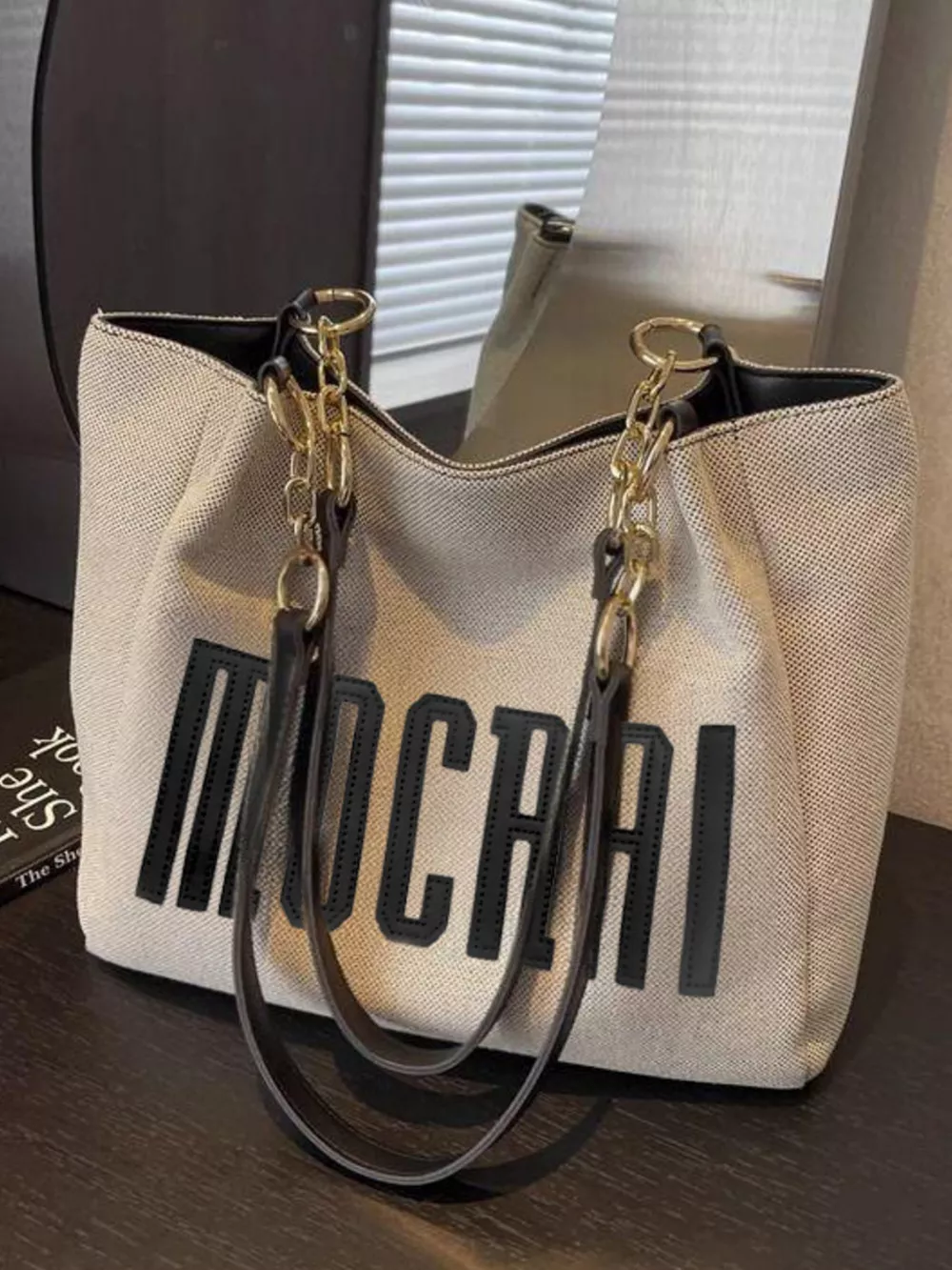 Letter Canvas Shoulder Bag, image 2