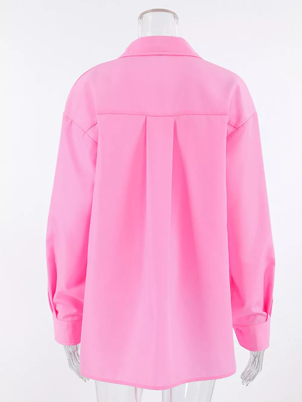 Lace-Up Front Oversized Shirt, image 8