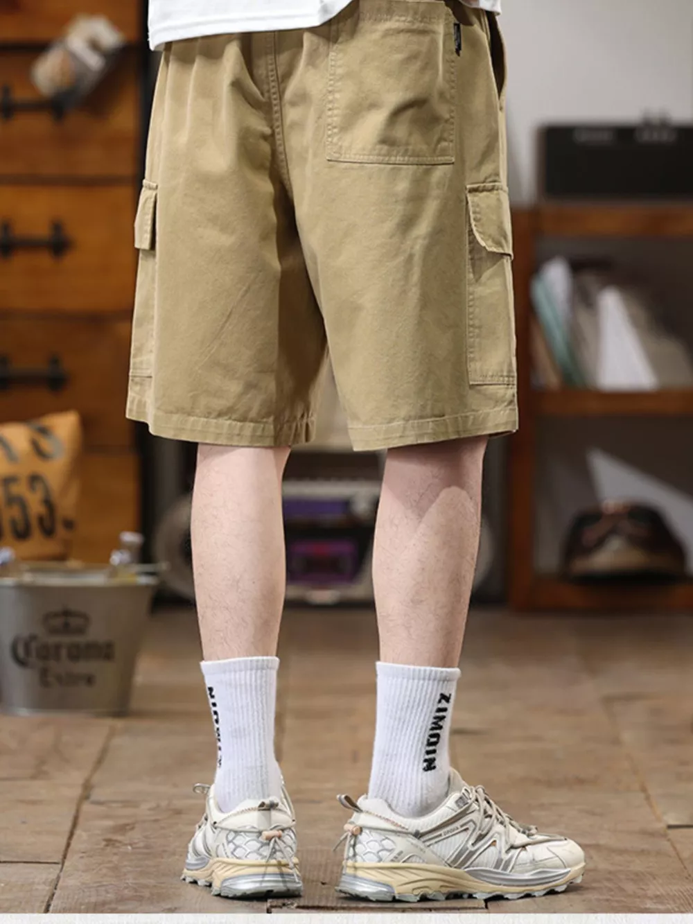 Men's Plus Size Casual Cargo Shorts, image 3