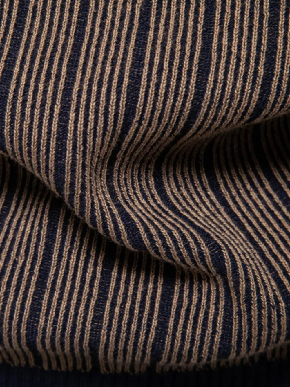 Men's Mock Neck Contrast Striped Sweater, image 4