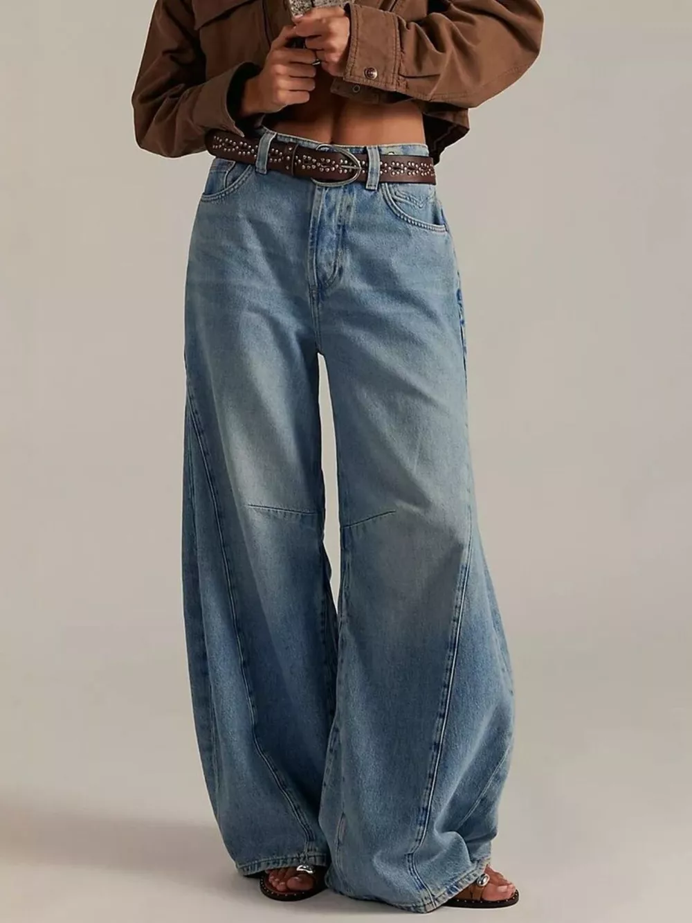 Washed Wide Leg Jeans, image 7