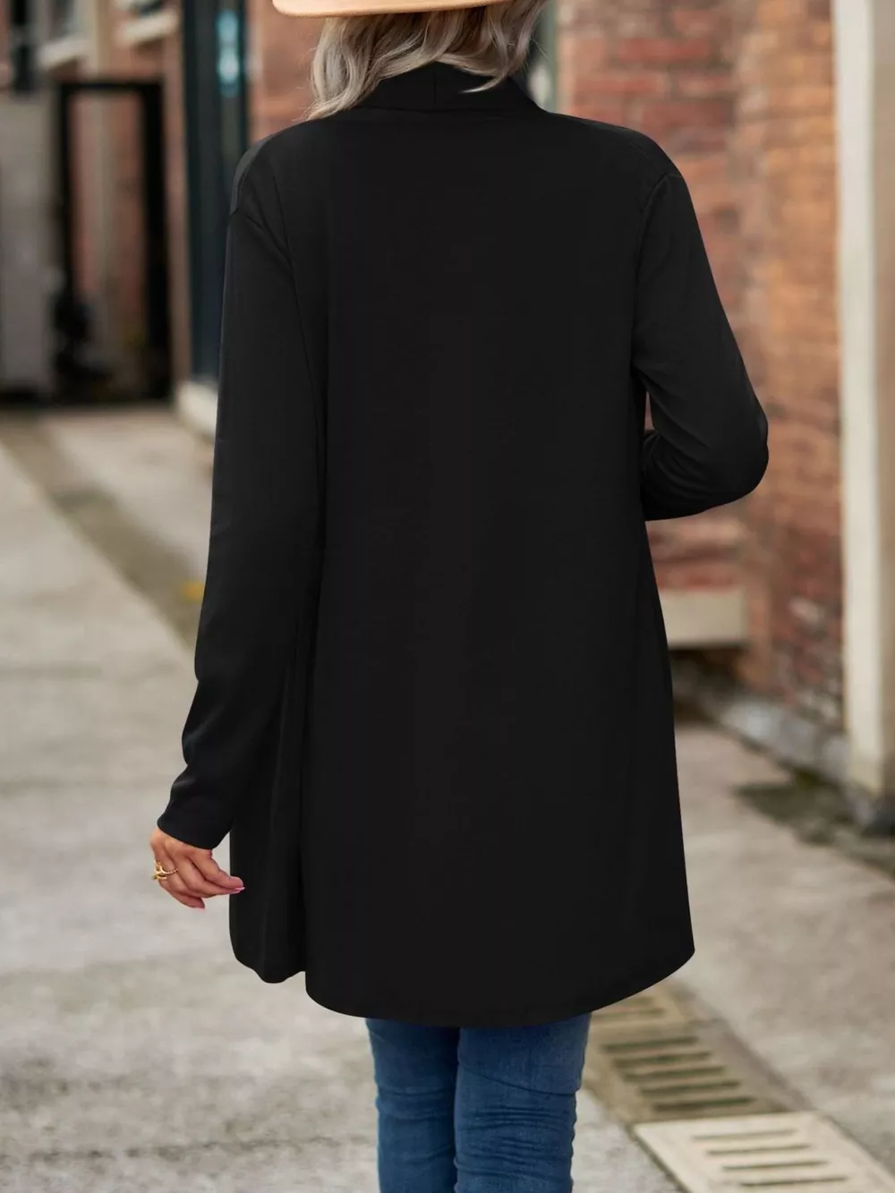 Open-Front Dropped Shoulder Cardigan, image 30