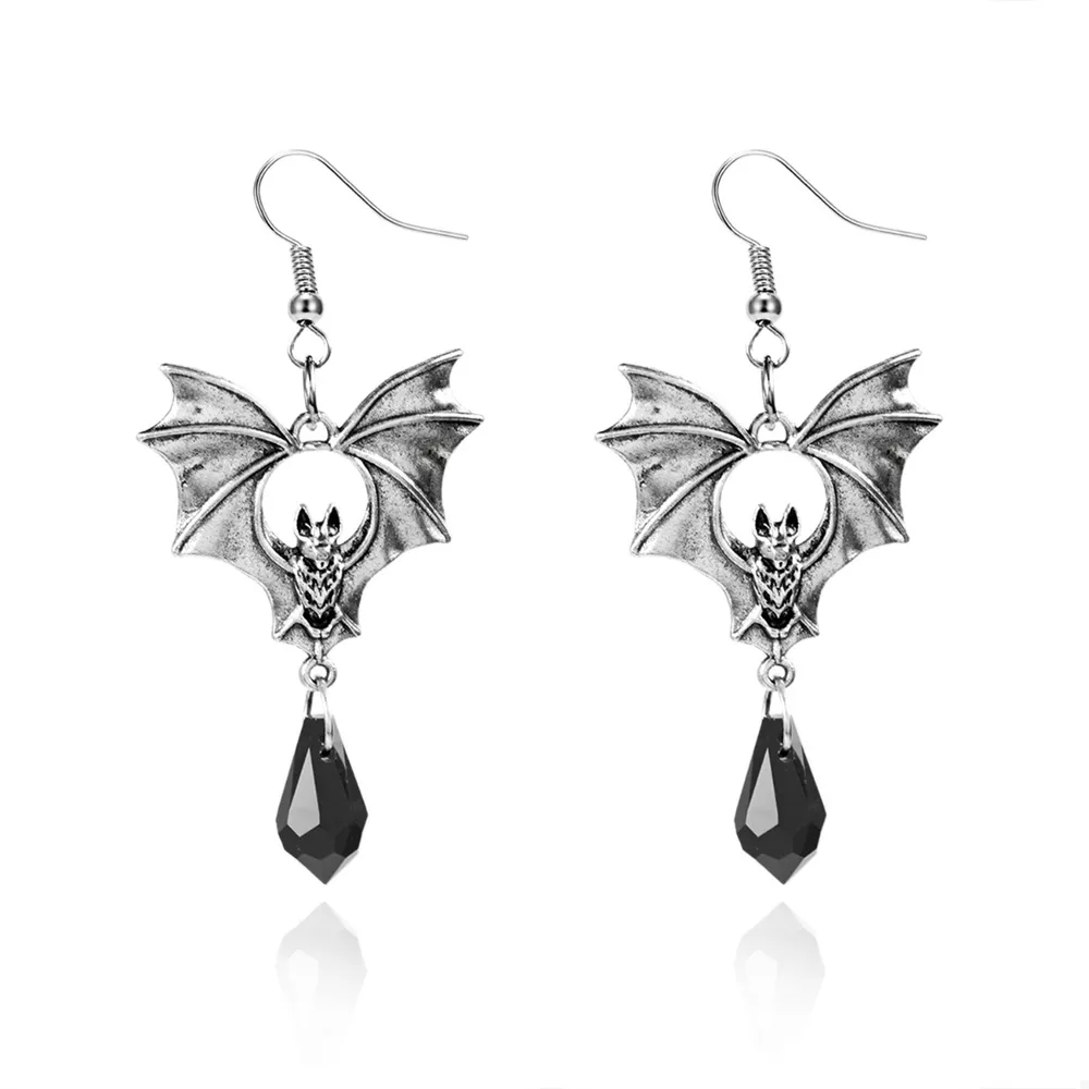 Gothic Bat Drop Earrings, image 8