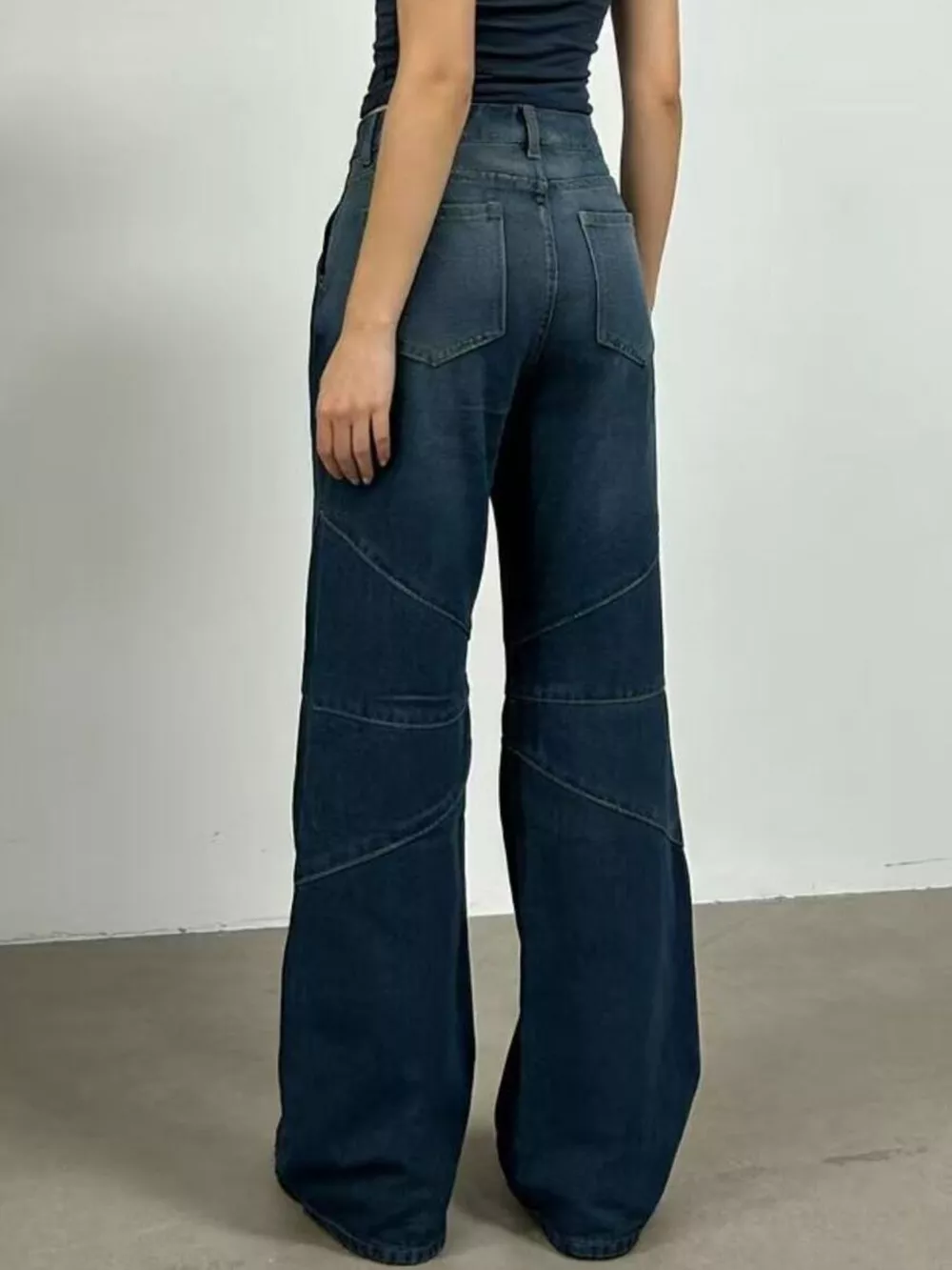 Vintage Wash Wide Leg Jeans, image 4