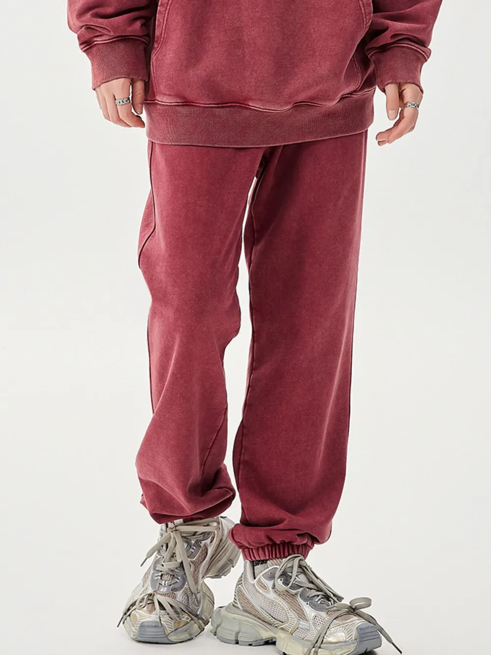 Men's Washed Loose Fit Pants, image 4