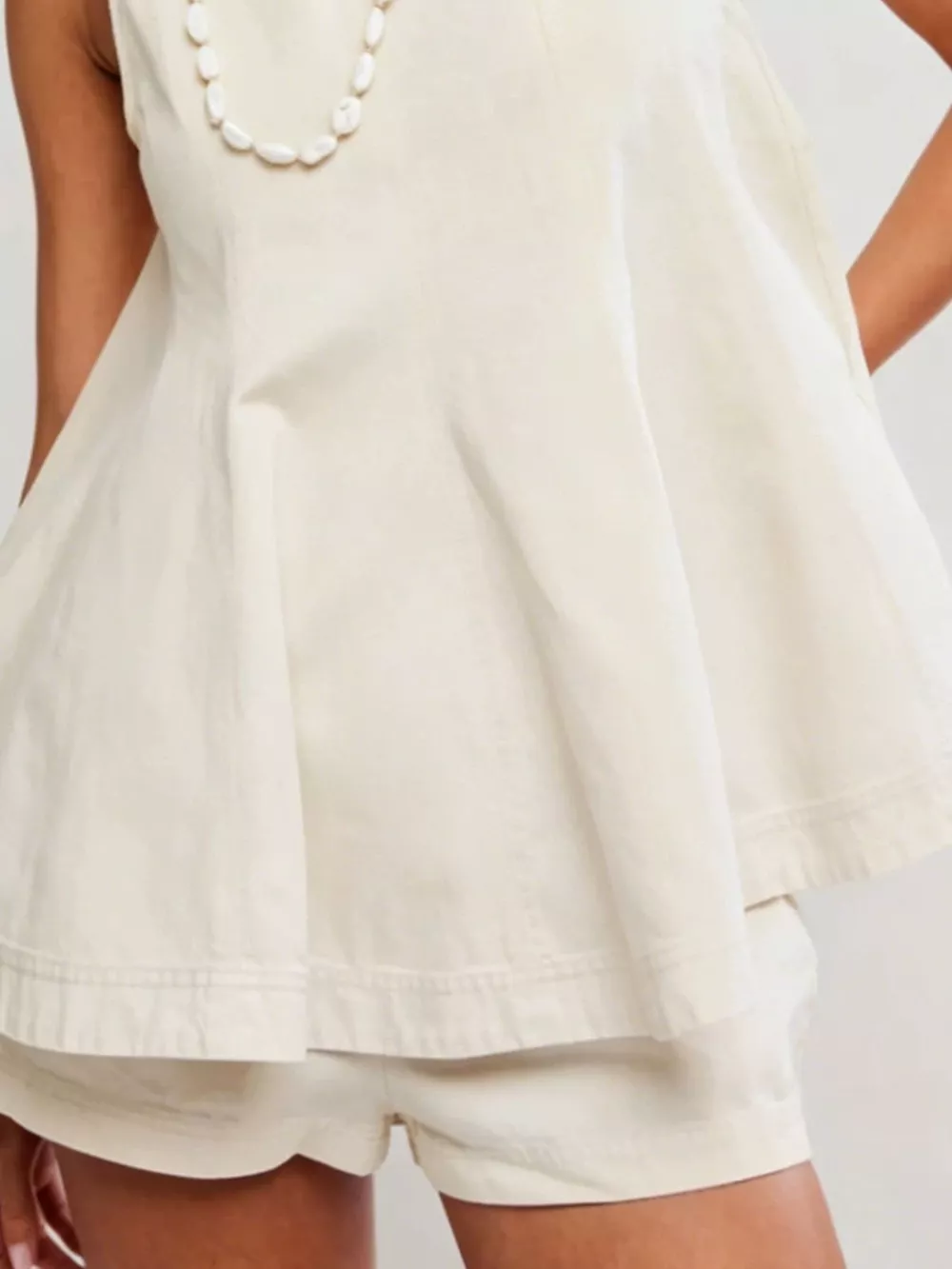 Sleeveless Top and Shorts Denim Set, image 11