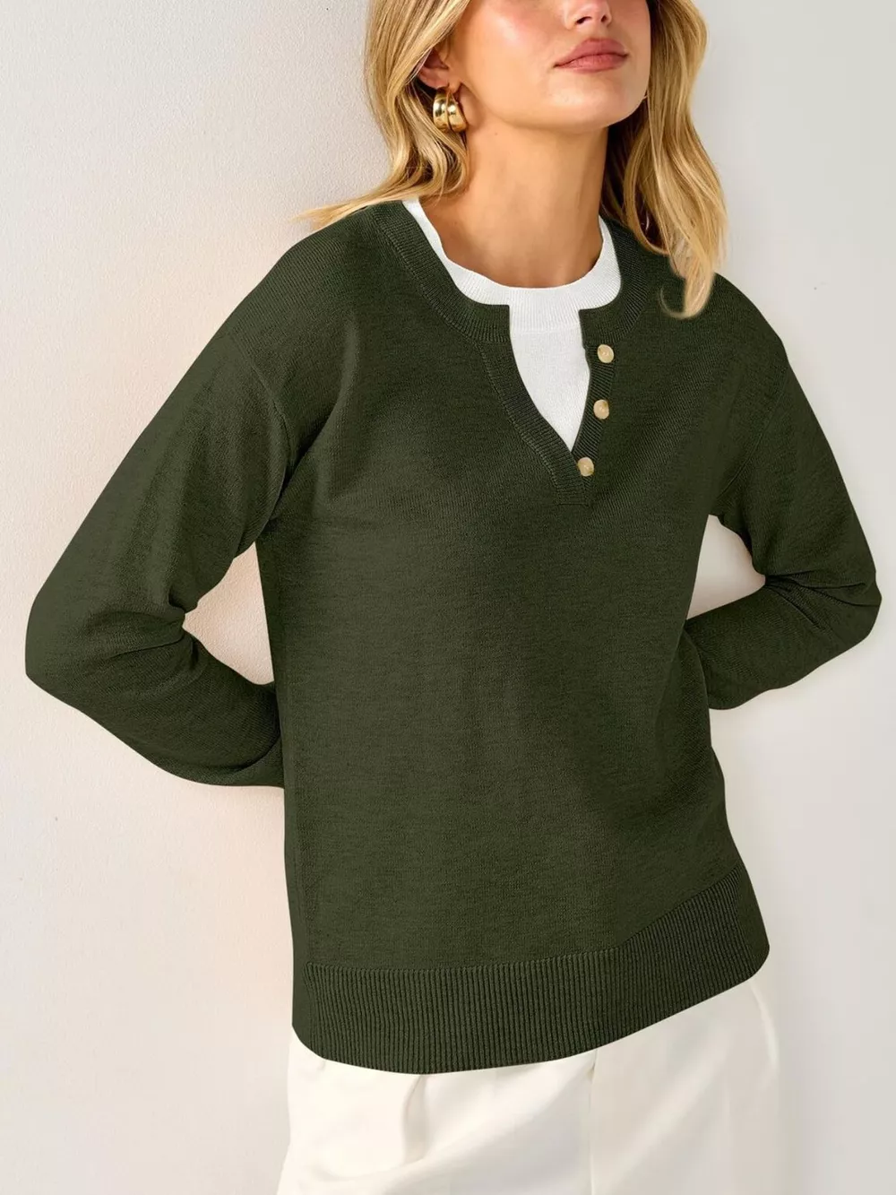 Long Sleeve Dropped Shoulder Sweater, image 9